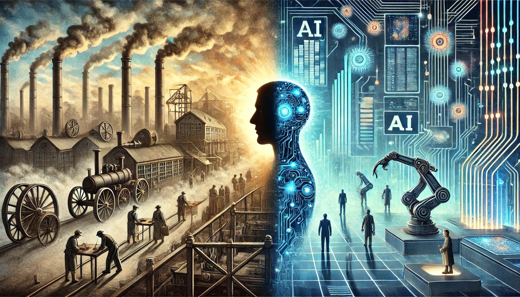 The Industrial Revolution was about replacing physical labor, while the Artificial Intelligence revolution is about replacing mental labor. When you combine the two, there will be no work left for humans to do.